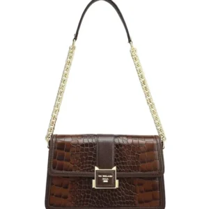 Da Milano Genuine Leather Brown Shoulder Bag (00870OL) (Small)