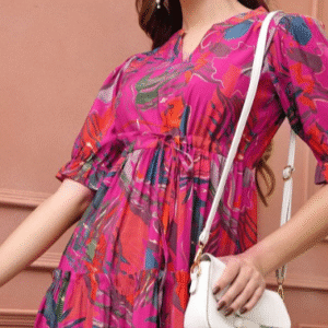 Women Floral Printed Fit & Flare Midi Dress